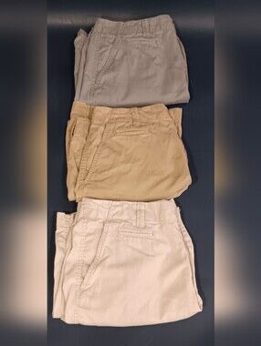 3 Pairs Arizona Jean Company Men’s Shorts Trio — Gray, Khaki, Cream
